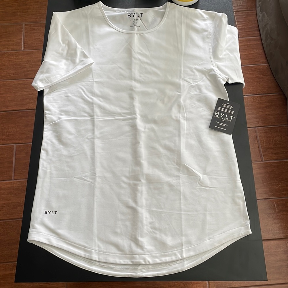 White Bylt basics wide neck lux t-shirt, new with tags